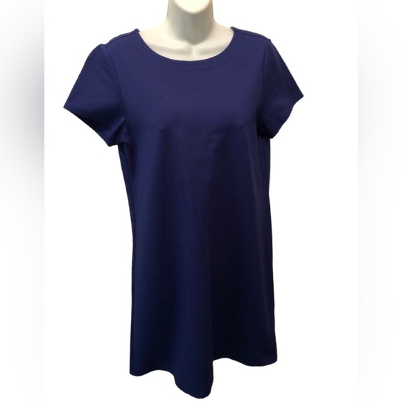 Jude Connally Ella Ponte Dress Blue Size M Round Neck Knee Length SS Business - Picture 2 of 5